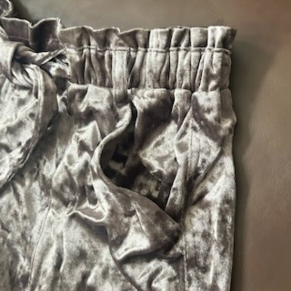 NWOT Mocha Crushed Velvet Velour Very Soft Relaxed Fit Joggers Pants - Picture 8 of 14